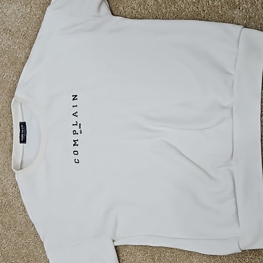 White Sweatshirt, Made in Korea, Size S